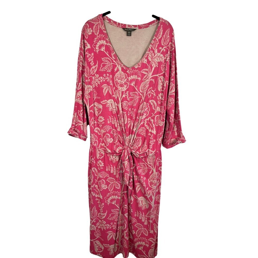 Tommy Bahamaโ Floral Dress Pink M Apothecary Blooms Tie Resort Preppy Chic